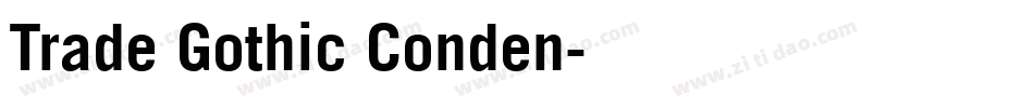 Trade Gothic Conden字体转换